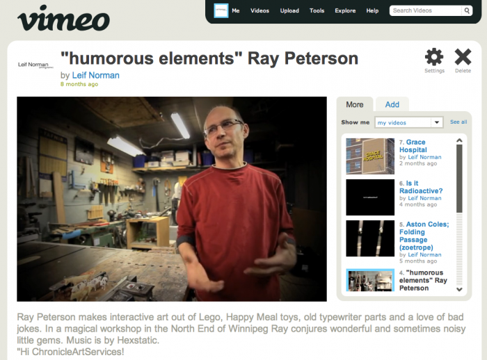 Ray Peterson; witty Winnipeg Artist