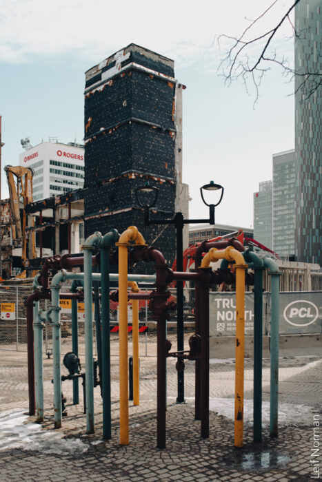 Construction at Portage Place : April 2, 2026